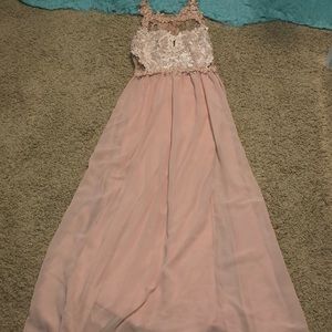 Pink laced dress
